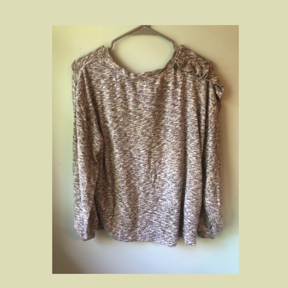 Grey Ruffled Sweater - Picture 2 of 5